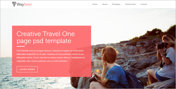 OnePage Travel HTML Website Template
