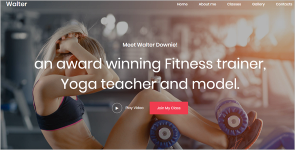 Personal Fitness Website Template