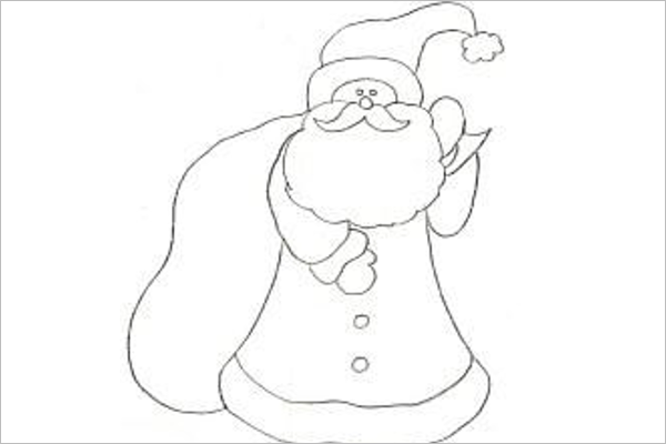Printable Santa Drawing Template