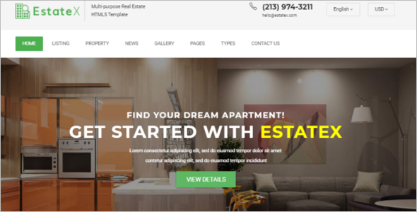  Real Estate Responsive Website Template