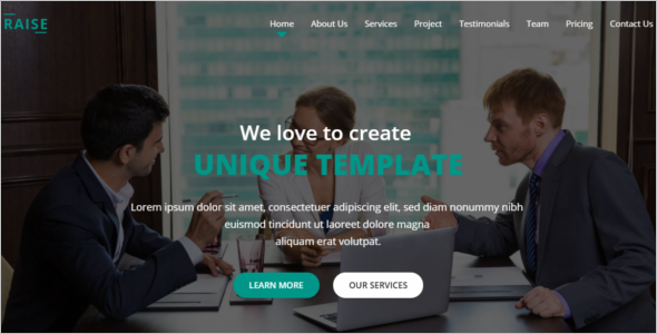 Responsive One Page Website Template 