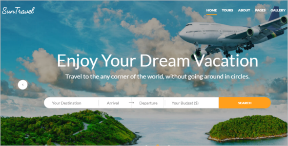 Responsive Travel Agency Website Template