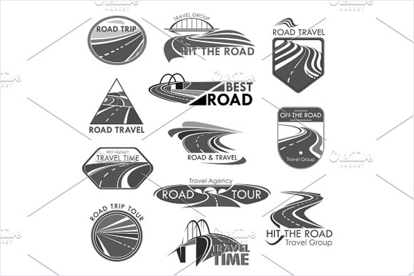 Road Travel vector Icon Template