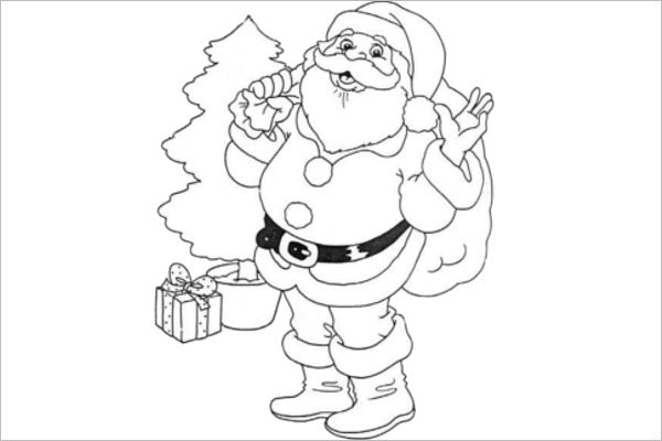 Santa Claus Drawing Design Idea