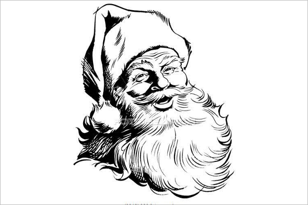 Santa Claus Face Template