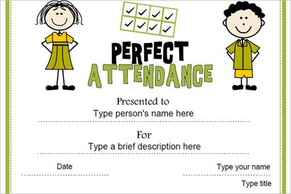 School Attendance Certificate Format