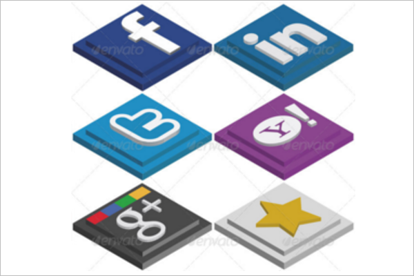 Social Media Icons PSD Design