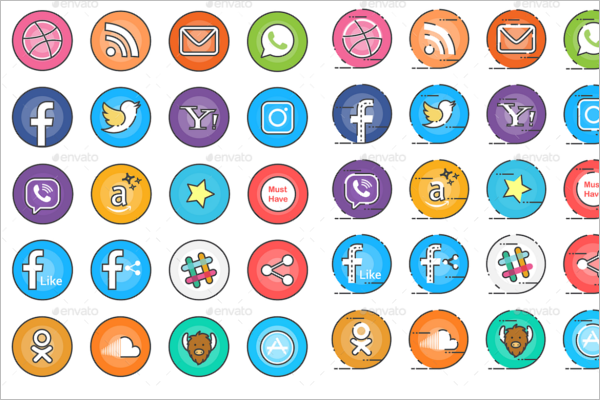 Social Share Buttons Icon Design