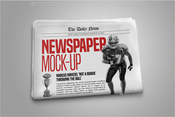 Sports Newspaper Mockup Template