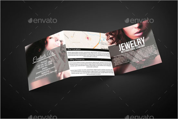 Square Jewelry Brochure Design