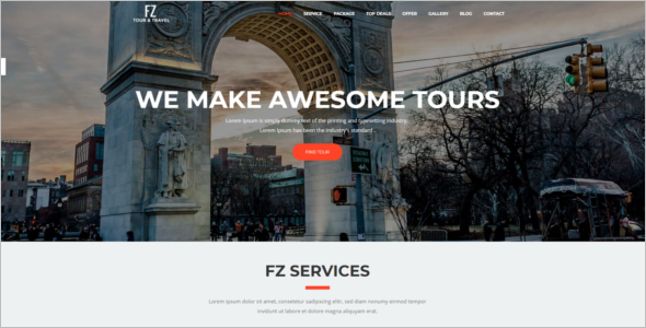 Tourism Website Design Template