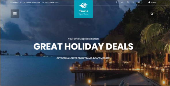 Travel agency CMS Website Template