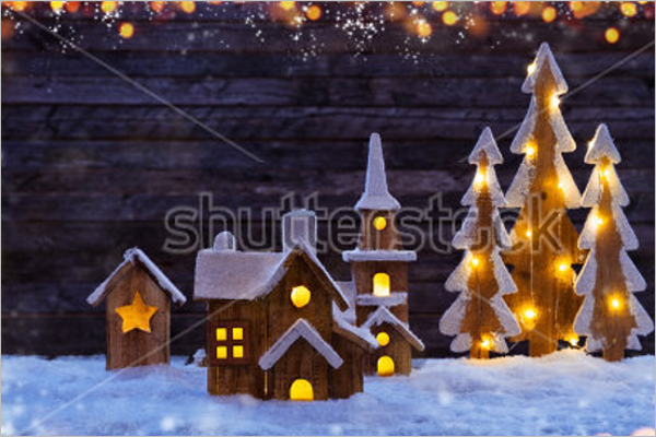 lighting Christmas Village Sets