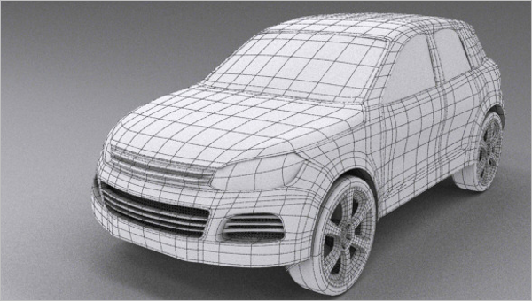 3D Car Mesh Model