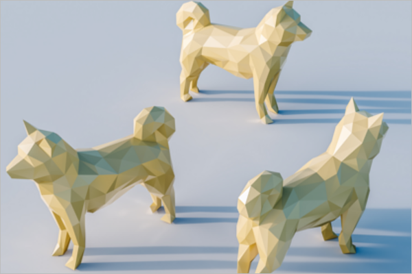 3D Mesh Model Dog