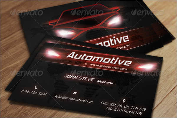 Automotive Business Card VectorÂ 