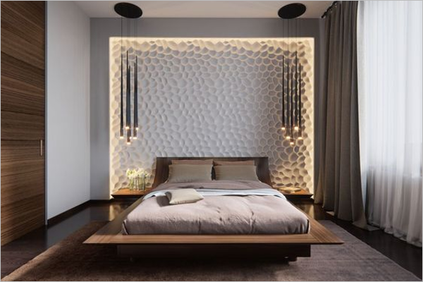 Bedroom Glass Texture Design