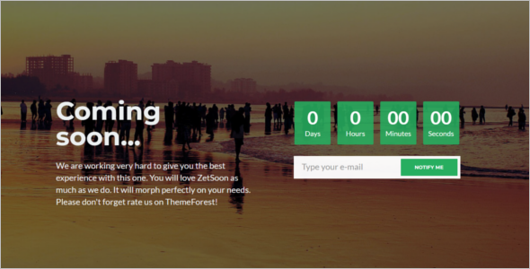 Best Coming Soon HTML Template