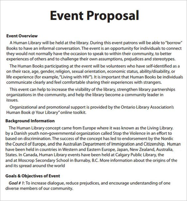 Best Event Proposal Template