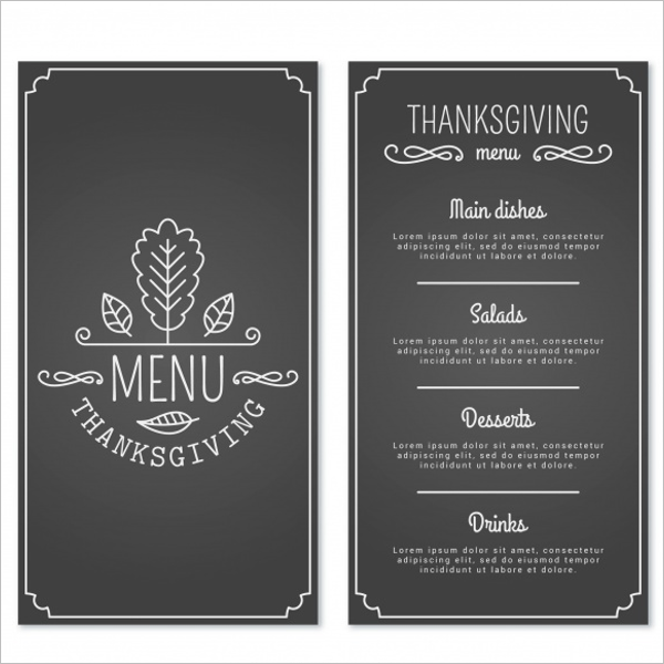 ChalkboardÂ Thanksgiving Menu Idea