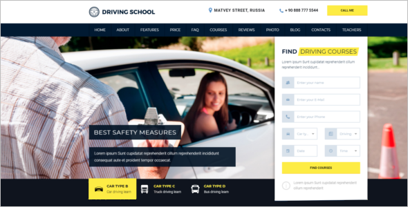 Driving School HTML5 Template
