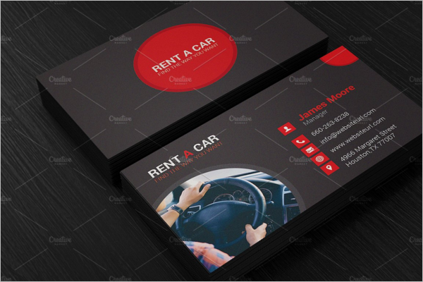 Editable Car Business Card Template