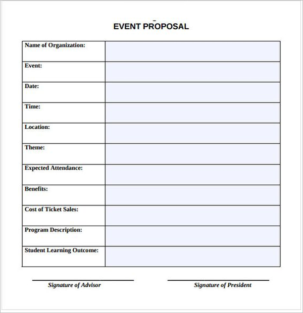Event Service Proposal Template