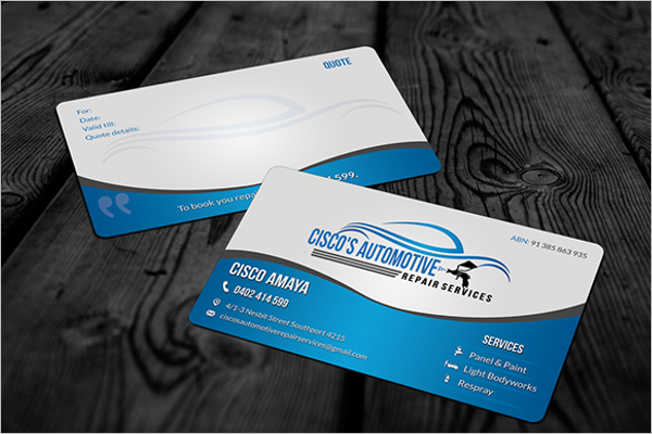 Free Automotive Business Card PSD