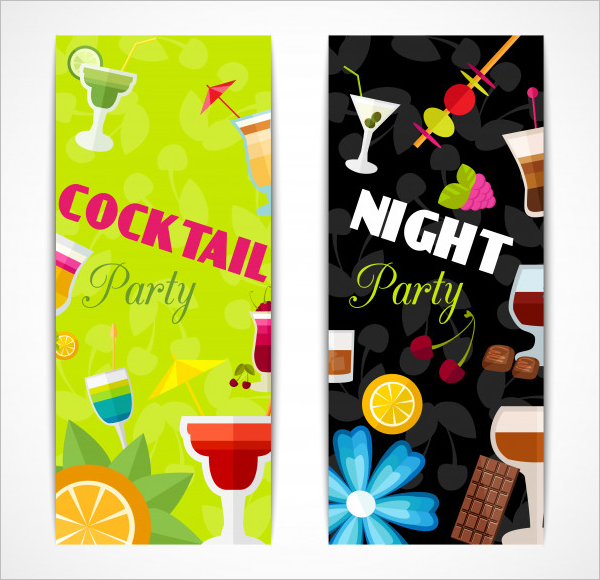 Free CocktailÂ Party Menu Card Design