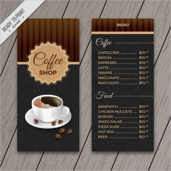 Free Coffee DrinkÂ Menu Design
