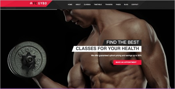 Free Gym HTML5 Template