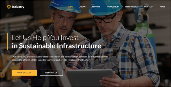 Free Industrial HTML5 Template