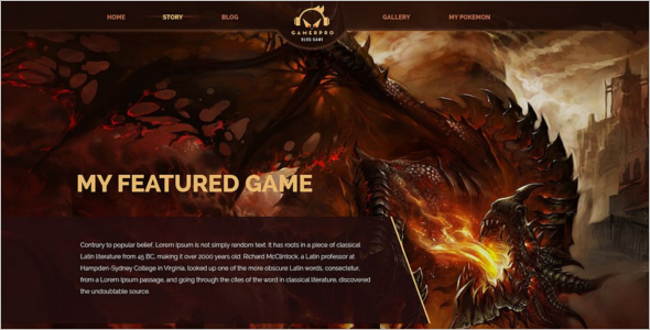 Gaming Website Joomla Template