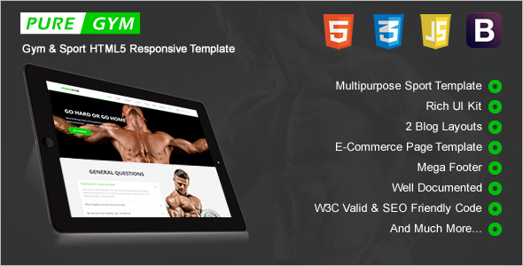 Gym HTML5 Responsive Template