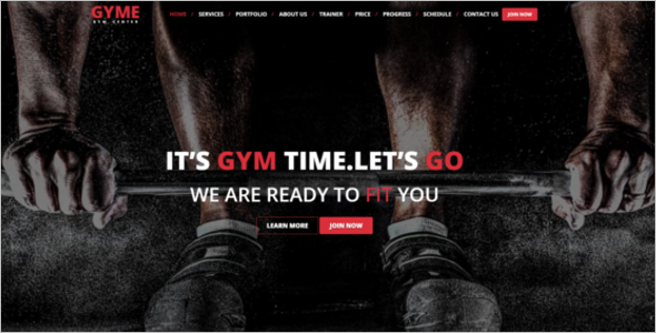 HTML5 Template For Gym