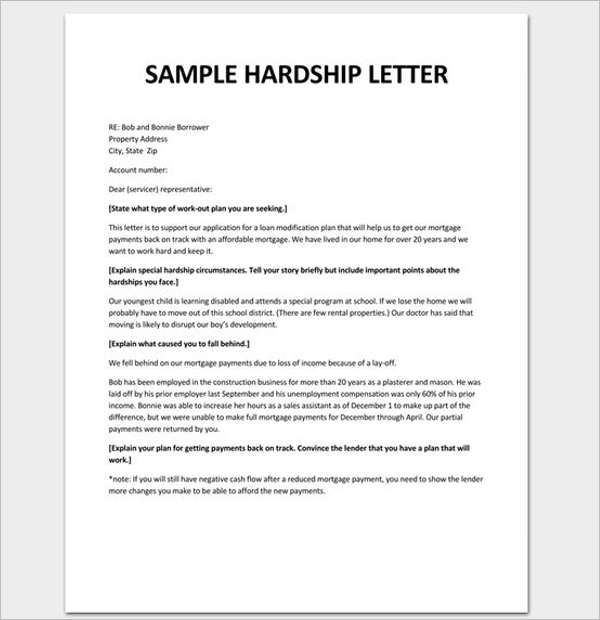 Hardship Letter PDF