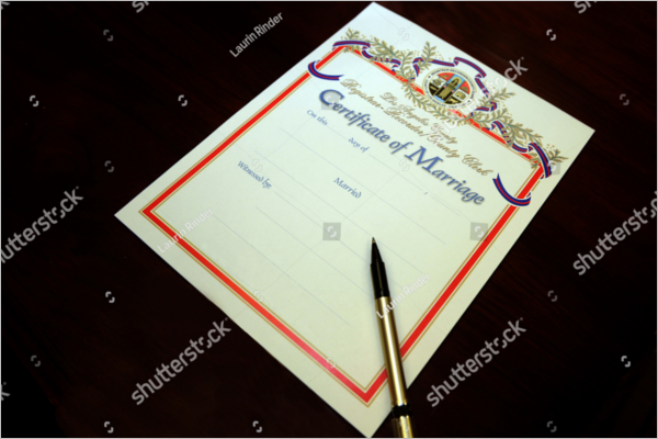 Marriage Certificate Format