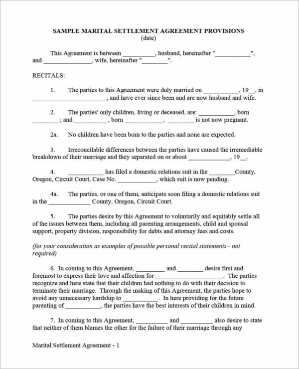 Marriage Contract Format PDF