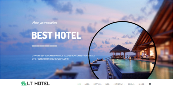 Mobile Friendly Hotel Joomla Template