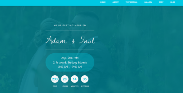 One Page Matrimonial Website Template