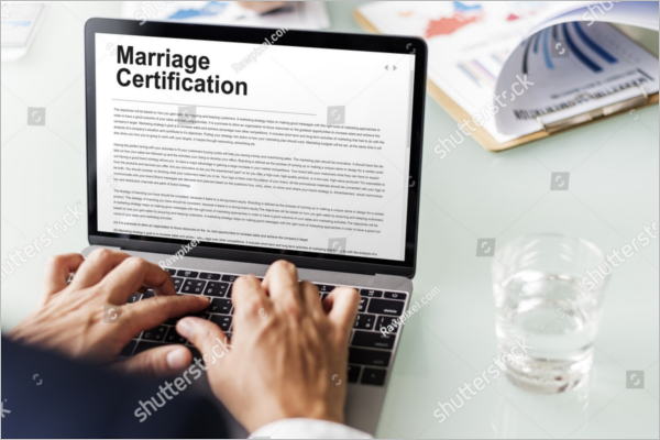 OnlineÂ Marriage Certificate Format