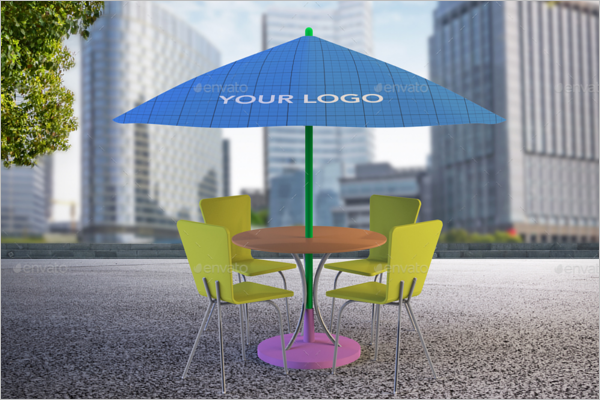 Outdoor Sun Umbrella Mockup Design