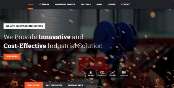 Responsive Industrial HTML5 Template