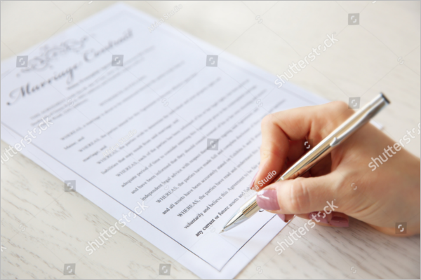 Signing Marriage Contract Sample