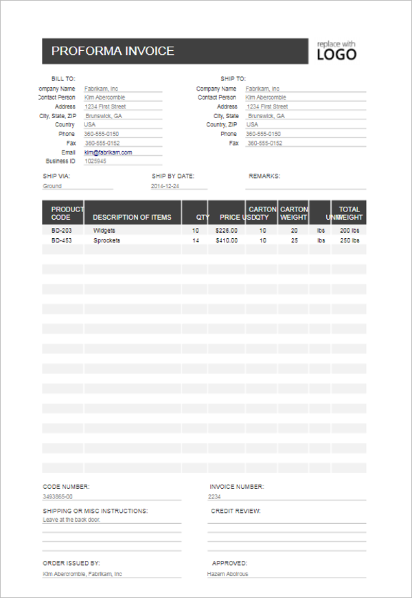 Software Freelance Invoice Word