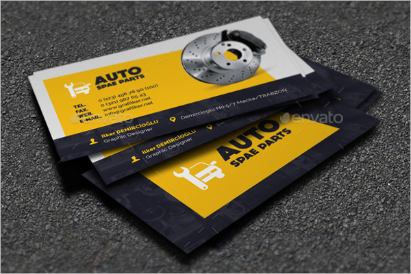 Spare Part Business Card Template