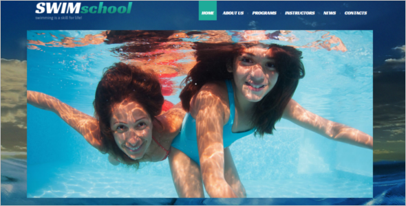 Swimming School Joomla Template
