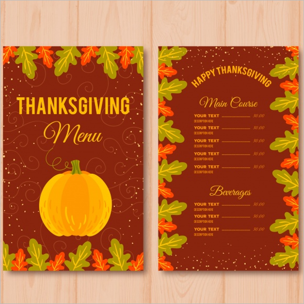 ThanksgivingÂ Menu Design