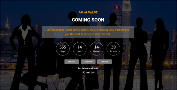 Under Construction Coming Soon HTML Template