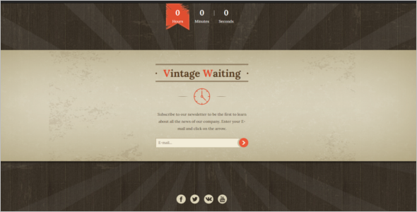 Vintage Waiting HTML5 Template